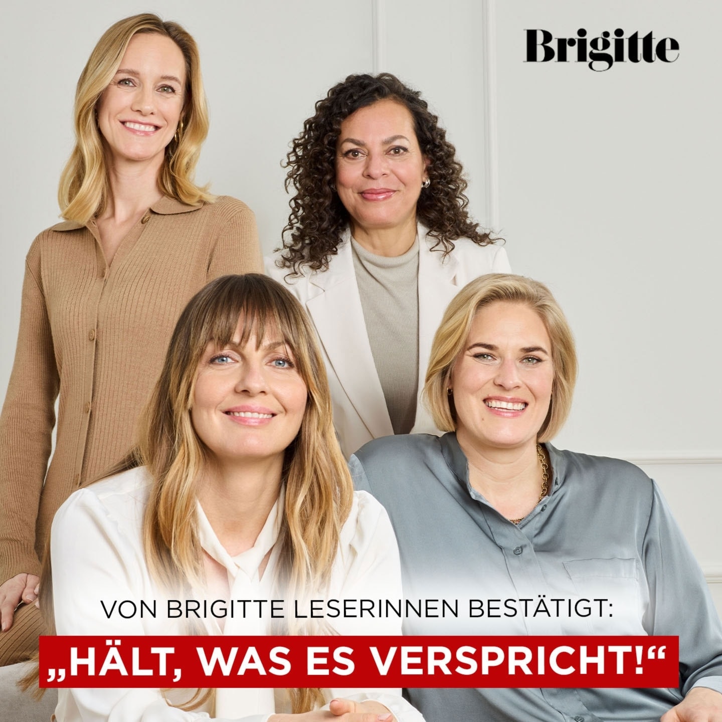 Vier Frauen, die Brigitte lesen